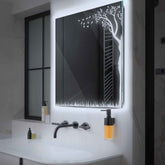 Espejo LED Cuadrado | Control por interruptor de pared | Luz blanca fría - Reyze Seria Good Vibes Model 8